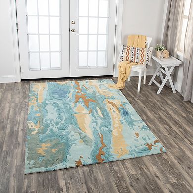 Rizzy Home Laura Vogue Blue/Gray/Gold Rug