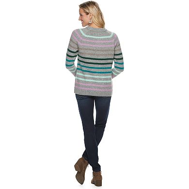 Women's Sonoma Goods For Life Mixed-Stitch Crewneck Sweater