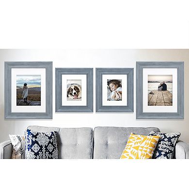 Malden Blue Matted Wall Frame 4-Piece Set