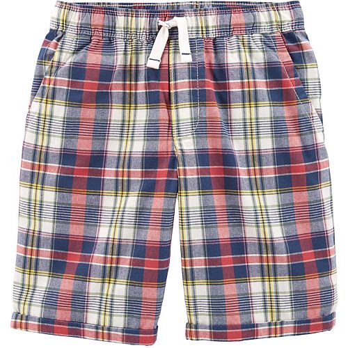 Plaid casual boys shorts