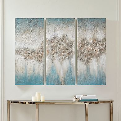 Madison Park Blue Luminous Canvas Wall Decor 3-piece Set