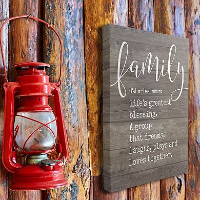 Stupell Home Decor Family Definition Canvas Wall Art