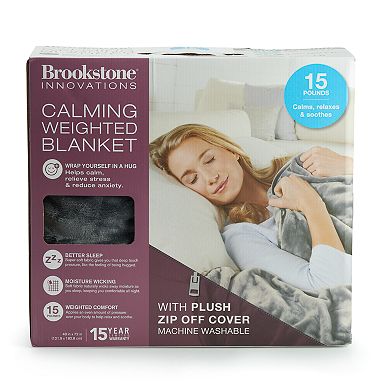 Brookstone Calming Weighted Throw Blanket