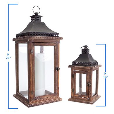 Melrose Lantern Table Decor 2-piece Set