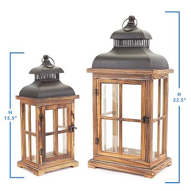 Melrose Lantern Table Decor 2-piece Set