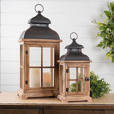 Melrose Lantern Table Decor 2-piece Set