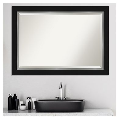 Amanti Art Eva Black Bathroom Vanity Wall Mirror