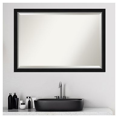 Amanti Art Narrow Eva Black Bathroom Vanity Wall Mirror