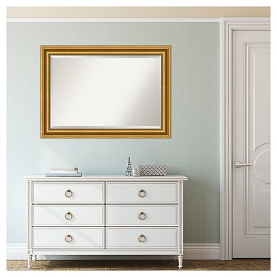 Amanti Art Parlor Gold Bathroom Vanity Wall Mirror