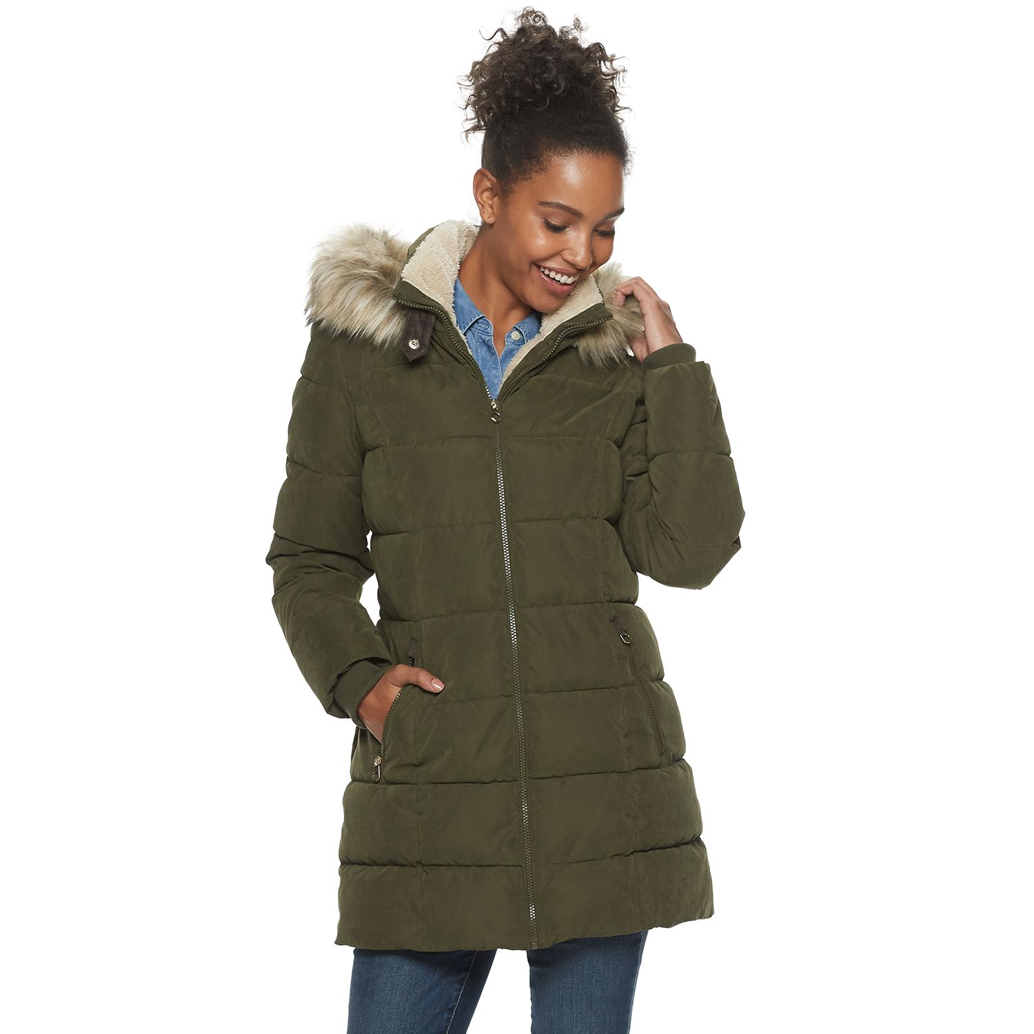 women's halitech hooded heavyweight puffer jacket