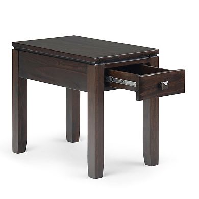 Simpli Home Cosmopolitan Rectangle Contemporary Narrow Side Table - Mahogany Brown