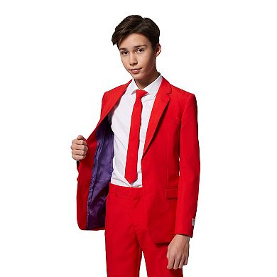 Boys 10-16 OppoSuits Red Devil Solid Suit