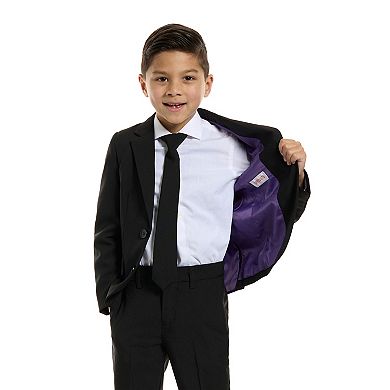 Boys 2-8 OppoSuits Black Knight Solid Suit