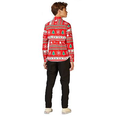 Boys 10-16 OppoSuits Winter Wonderland Christmas Shirt