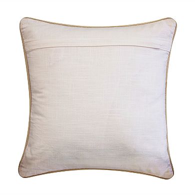 Edie@Home Celebrations Floral Beaded "Love" Throw Pillow