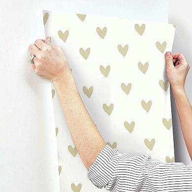 RoomMates Heart Peel & Stick Wallpaper
