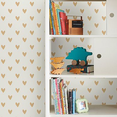 RoomMates Heart Peel & Stick Wallpaper