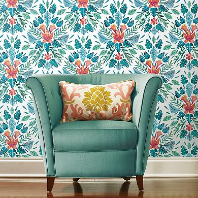 RoomMates Coquillette Tropical Leaf Peel & Stick Wallpaper