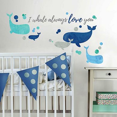 RoomMates I Whale Always Love You Wall Decal