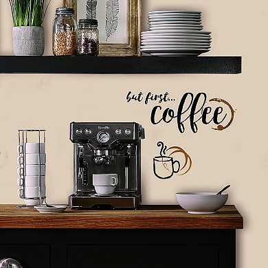 RoomMates But First Coffee Wall Decals