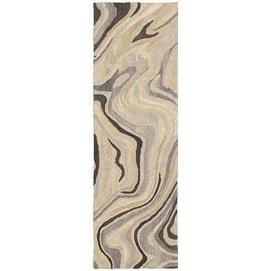 StyleHaven Anna Abstract Waves Wool Rug