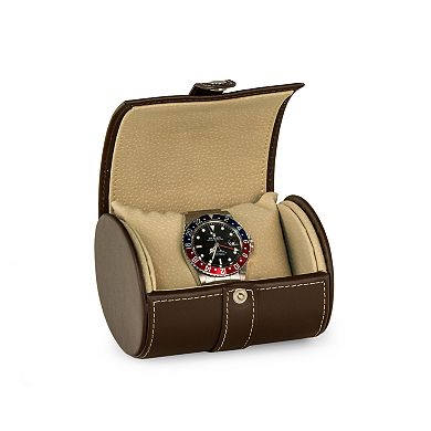 Brown Leather Travel Watch Case by Bey-Berk