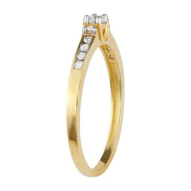 10k Gold 1/5 Carat TW Diamond Band Ring