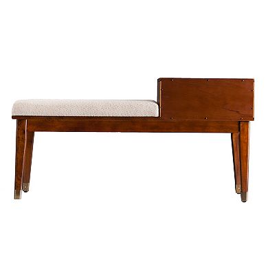 Southern Enterprises Rhoda Mid-century Modern Upholstered Storage Bench