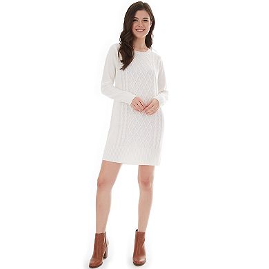 Juniors' IZ Byer Crewneck Cable Sweater Dress 