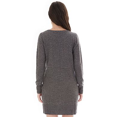 Juniors' IZ Byer Crewneck Cable Sweater Dress 