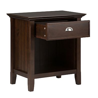 Simpli Home Acadian Rustic Bedside Nightstand Table