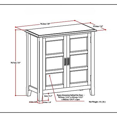 Simpli Home Burlington Low Storage Cabinet