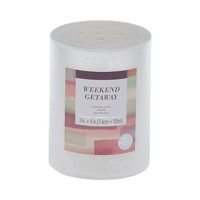 Sonoma Goods For Life 3" x 4" Weekend Getaway Pillar Candle