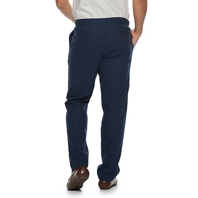 Men's Marc Anthony Elastic Back Linen Blend Pants