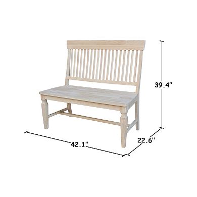 International Concepts Vista Slatback Bench