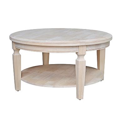 International Concepts Vista Round Unfinished Coffee Table