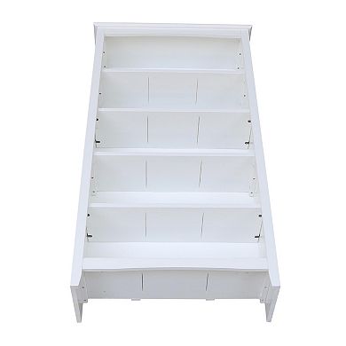 International Concepts Shaker White 5-Shelf Bookcase