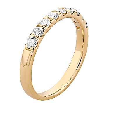 Radiant Fire 14k Gold 1/2 Carat T.W. 9-Stone Lab-Created Moissanite Wedding Band