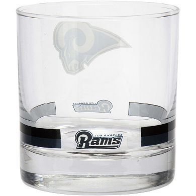 Los Angeles Rams Banded Rocks Glass