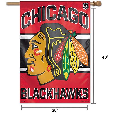 WinCraft Chicago Blackhawks 28" x 40" Wordmark Single-Sided Vertical Banner