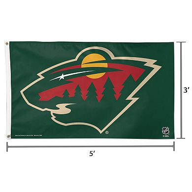 WinCraft Minnesota Wild Deluxe 3' x 5' One-Sided Flag