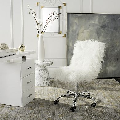 Safavieh Whitney Faux Sheepskin Office Chair