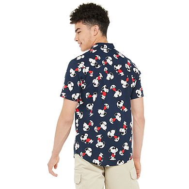 Men's Peanuts Snoopy Joe Cool Button-Down Shirt