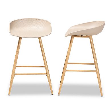 Baxton Studio Mairi Bar Stool 2-Piece Set