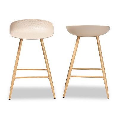 Baxton Studio Mairi Bar Stool 2-Piece Set