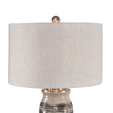 Tapered Textured Ceramic Table Lamp 