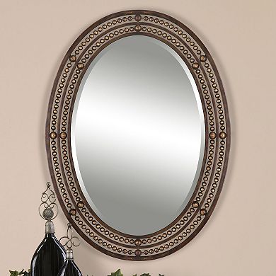 Hand Forged Metal Frame Wall Mirror 