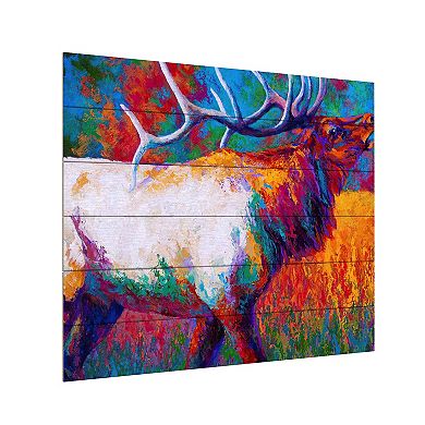 Trademark Fine Art 'Chorus Elk' Wood Slat Art