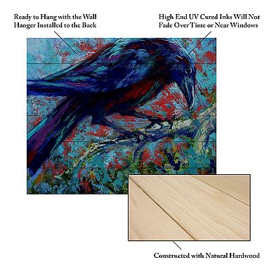 Trademark Fine Art 'Raven' Wood Slat Art