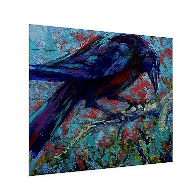 Trademark Fine Art 'Raven' Wood Slat Art